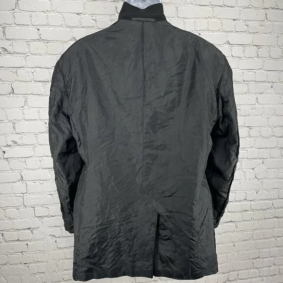 Armani Black Cashmere Soft 3 Button Vented Notch Blazer Italy Made Size 41